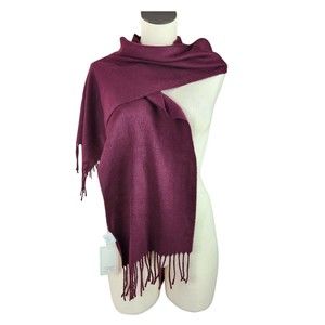 Accessori Italiani Women's Plum Colored Winter Scarf